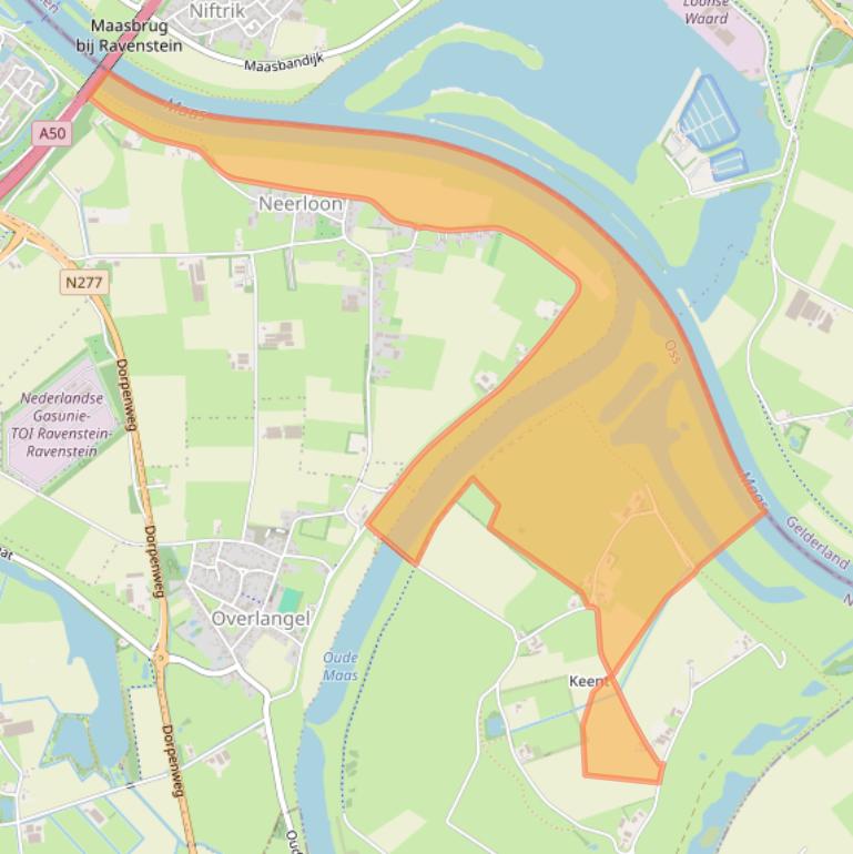 Kaart van postcodegebied 5371RC.