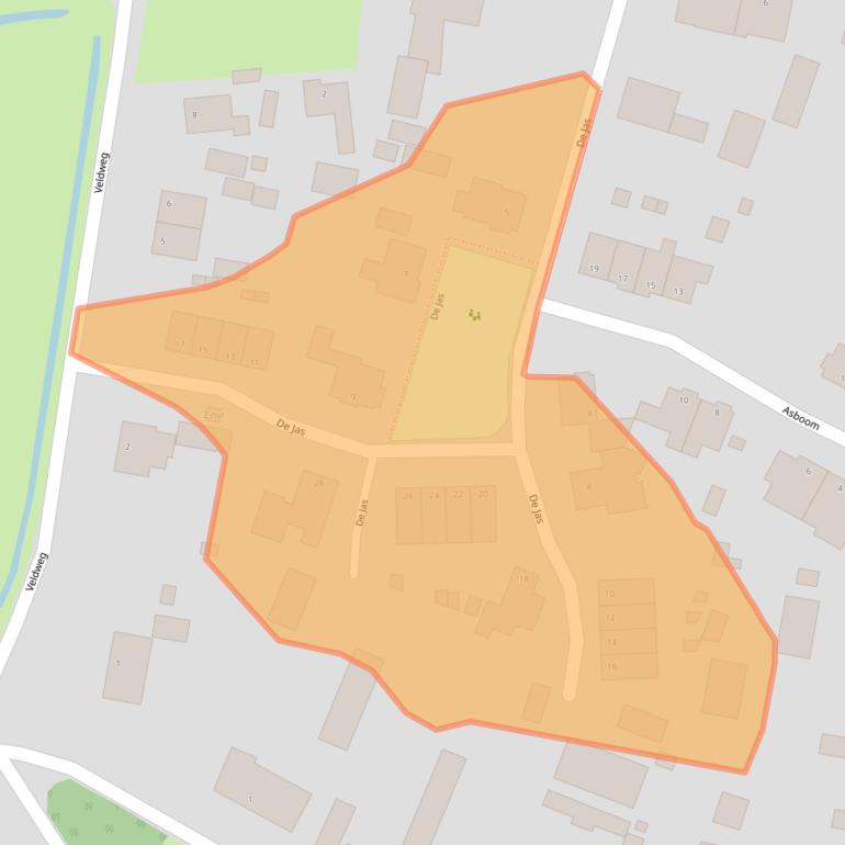 Kaart van postcodegebied 5371RJ.