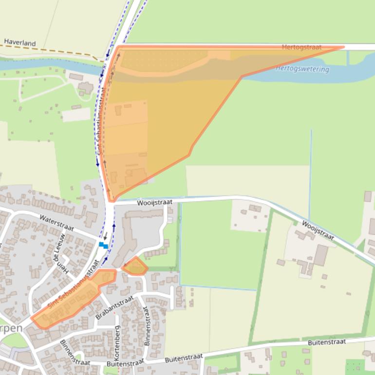 Kaart van postcodegebied 5373AC.