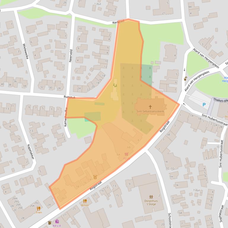 Kaart van postcodegebied 5373AT.