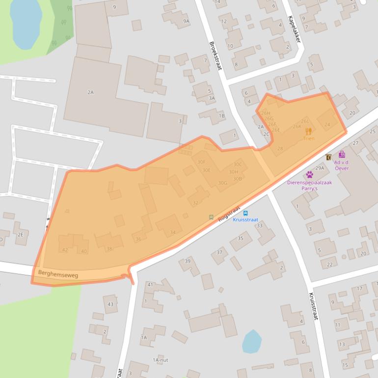 Kaart van postcodegebied 5373AV.