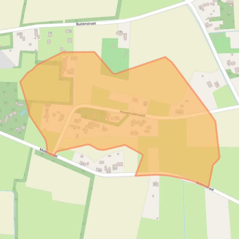 Kaart van postcodegebied 5373AW.