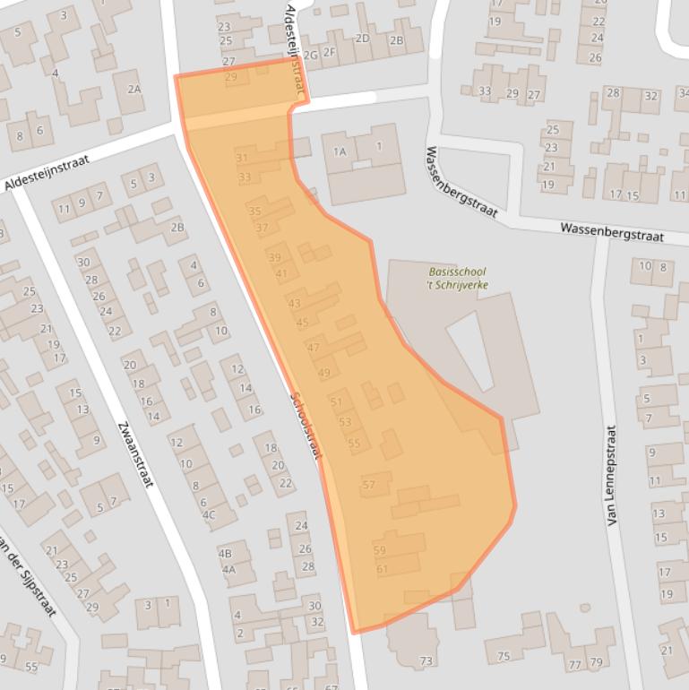 Kaart van postcodegebied 5373BB.