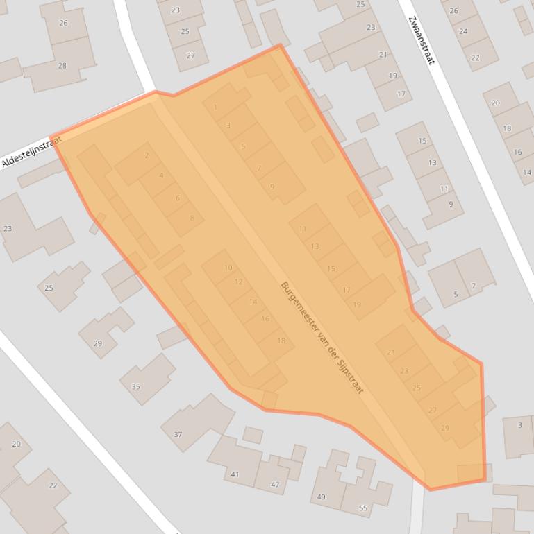 Kaart van postcodegebied 5373BH.