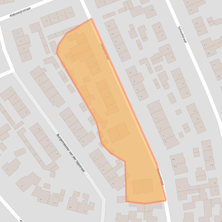 Kaart van postcodegebied 5373BK.