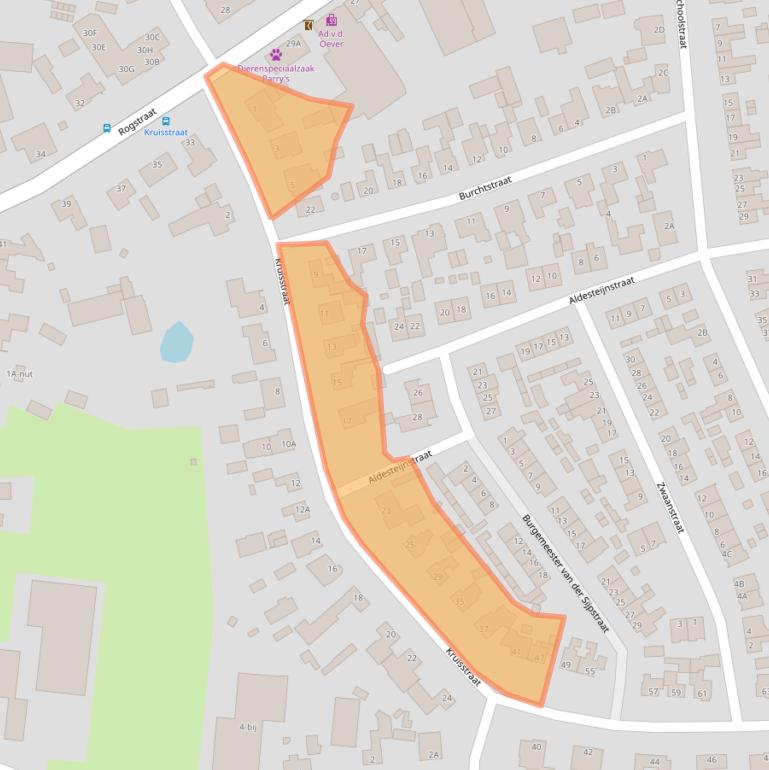 Kaart van postcodegebied 5373BM.