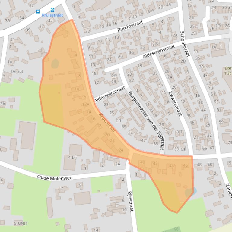 Kaart van postcodegebied 5373BR.