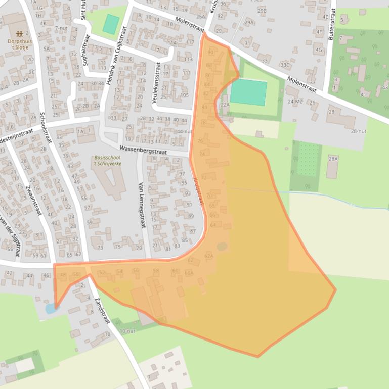 Kaart van postcodegebied 5373BT.