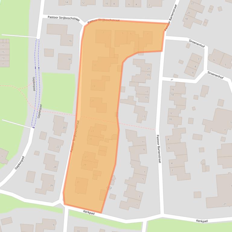 Kaart van postcodegebied 5373EH.