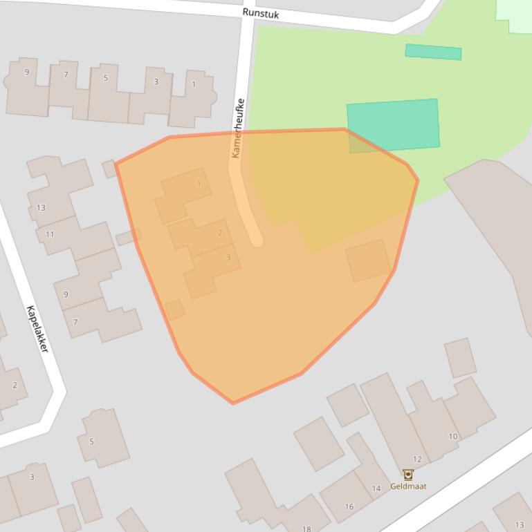 Kaart van postcodegebied 5373EM.