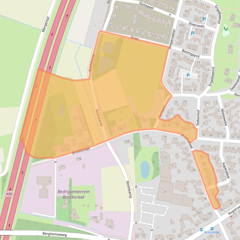 Kaart van postcodegebied 5373KE.