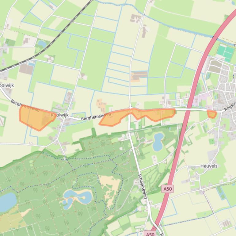 Kaart van postcodegebied 5373KG.