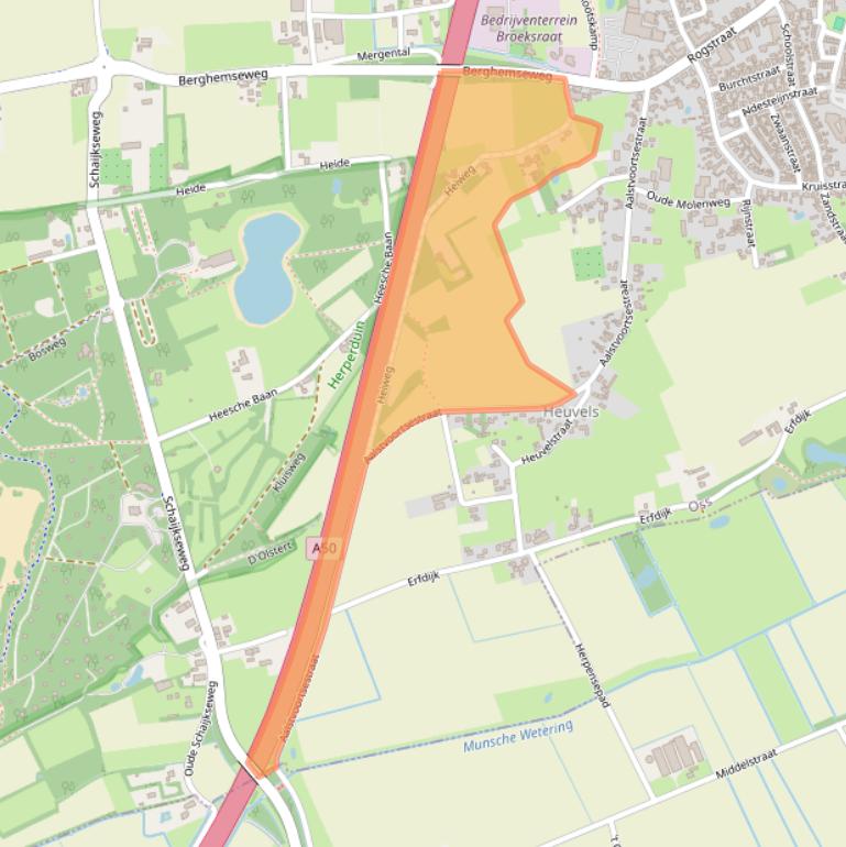 Kaart van postcodegebied 5373KN.