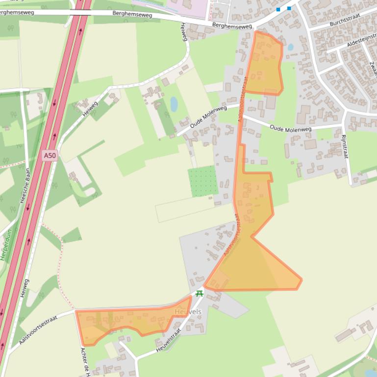 Kaart van postcodegebied 5373KP.