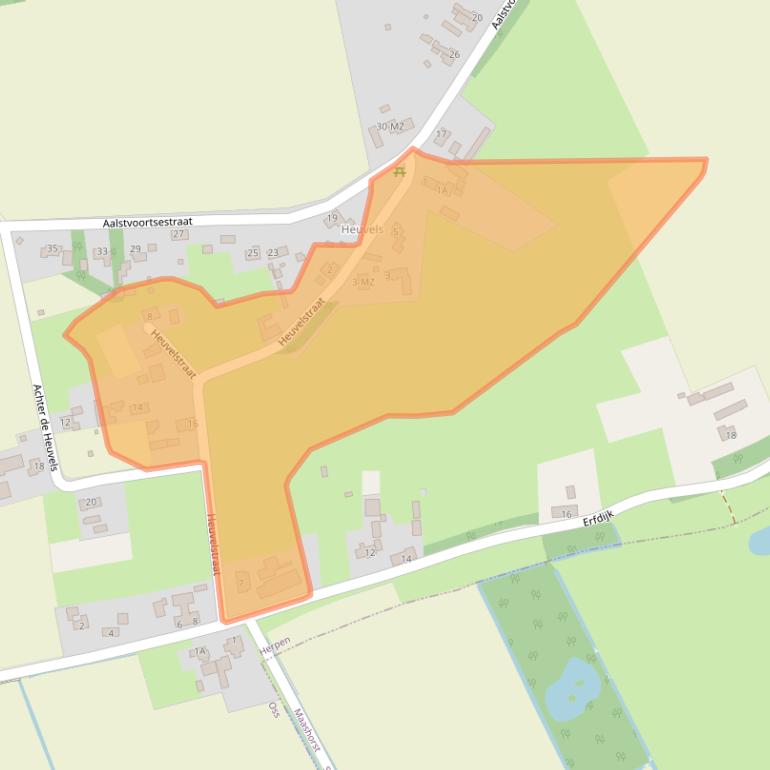 Kaart van postcodegebied 5373KT.