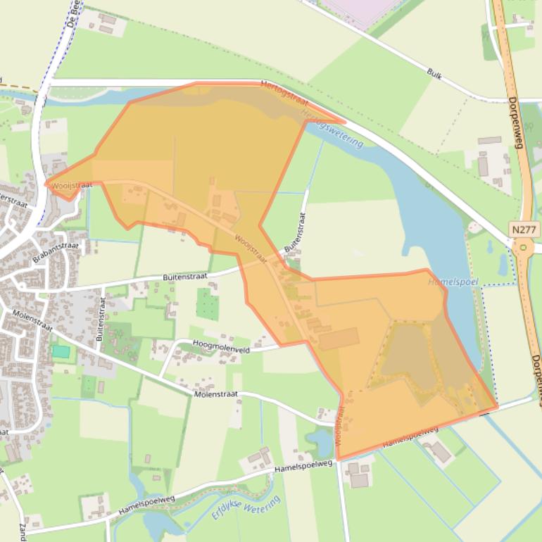 Kaart van postcodegebied 5373LB.
