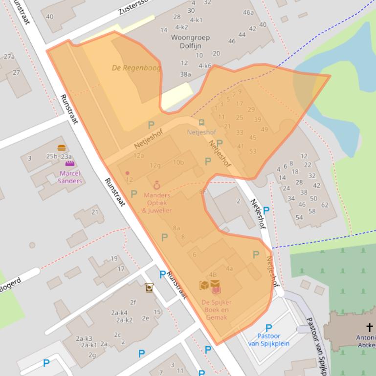 Kaart van postcodegebied 5374AC.