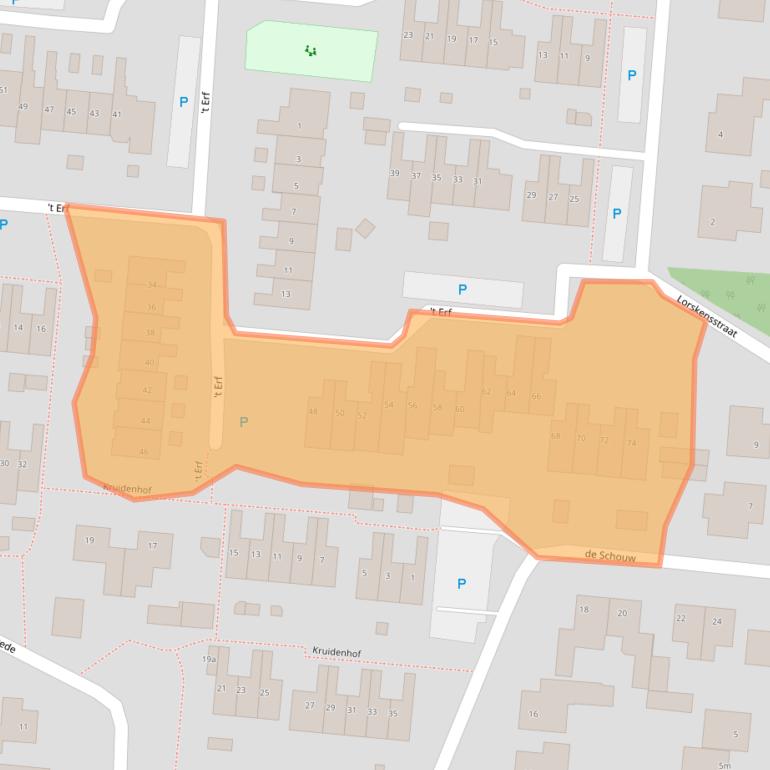 Kaart van postcodegebied 5374AS.