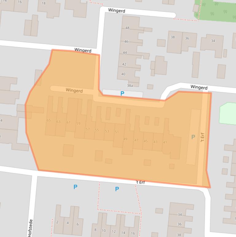 Kaart van postcodegebied 5374AV.