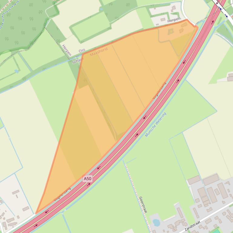 Kaart van postcodegebied 5374AW.