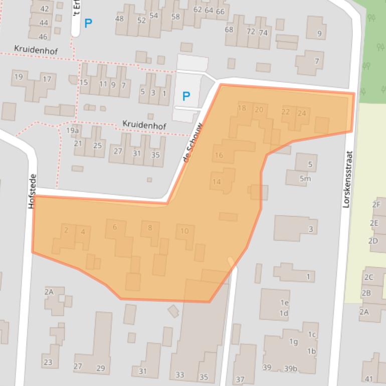 Kaart van postcodegebied 5374BB.
