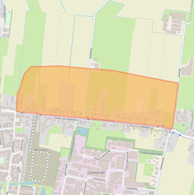 Kaart van postcodegebied 5374BH.
