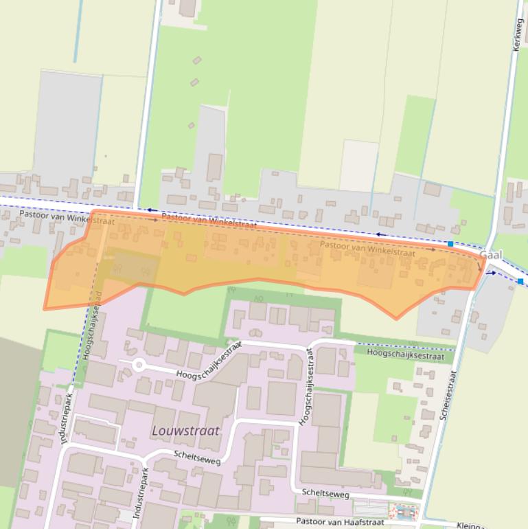 Kaart van postcodegebied 5374BL.