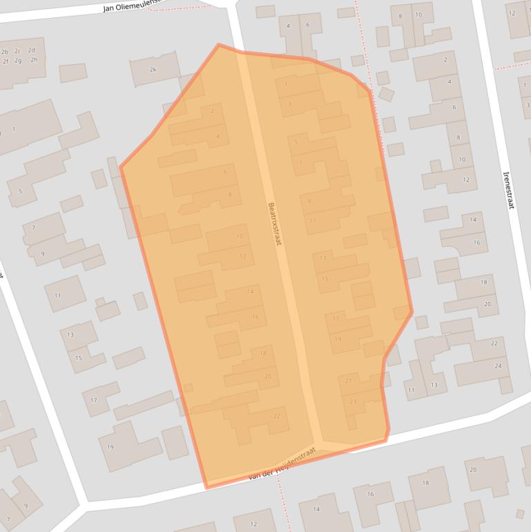 Kaart van postcodegebied 5374BT.
