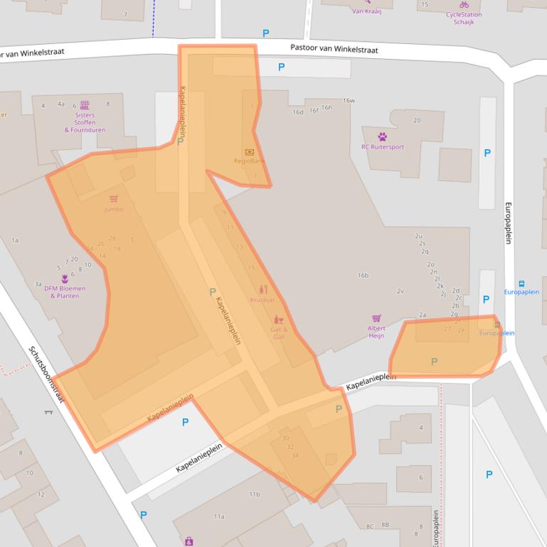 Kaart van postcodegebied 5374BX.