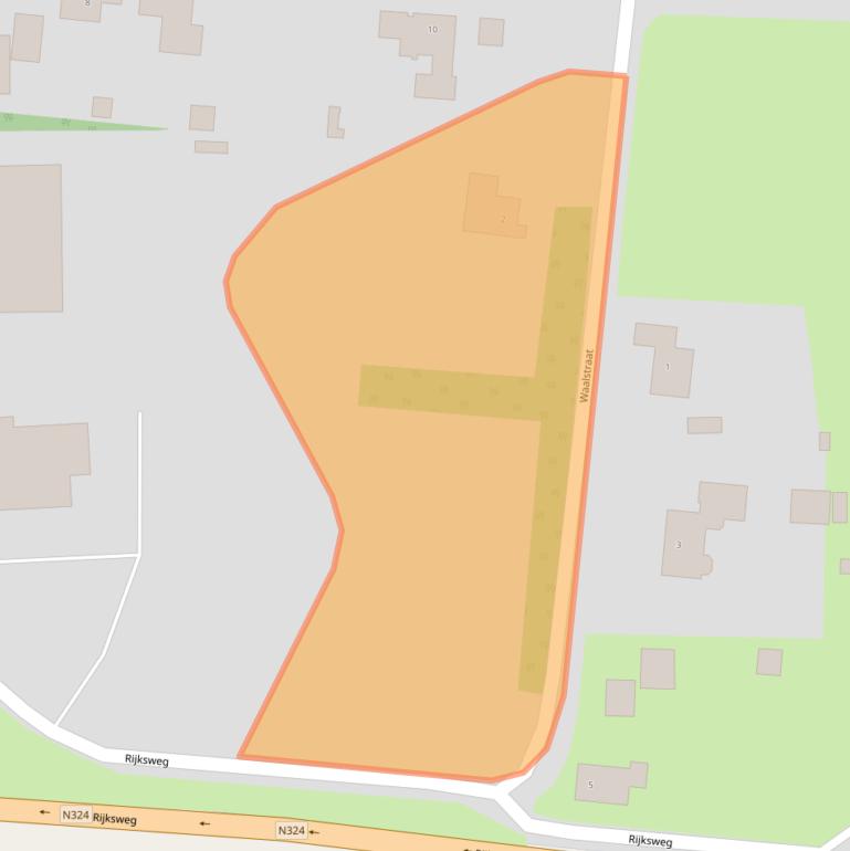 Kaart van postcodegebied 5374CJ.