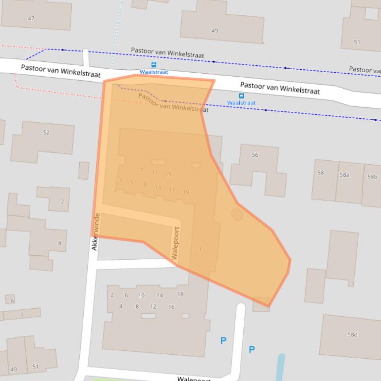 Kaart van postcodegebied 5374CK.