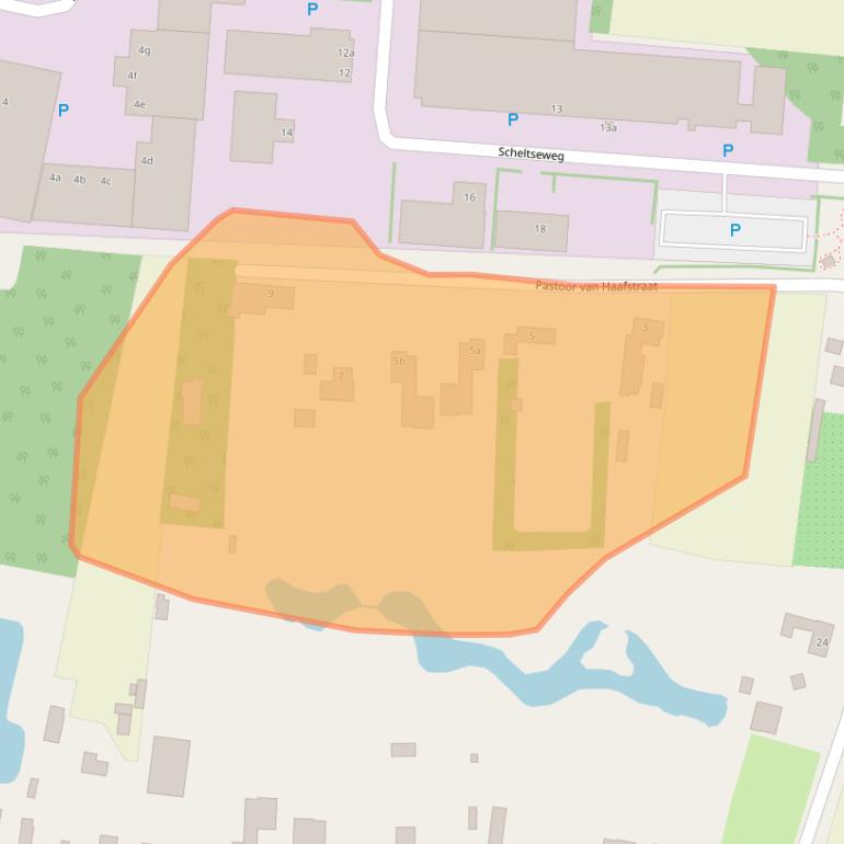 Kaart van postcodegebied 5374CN.