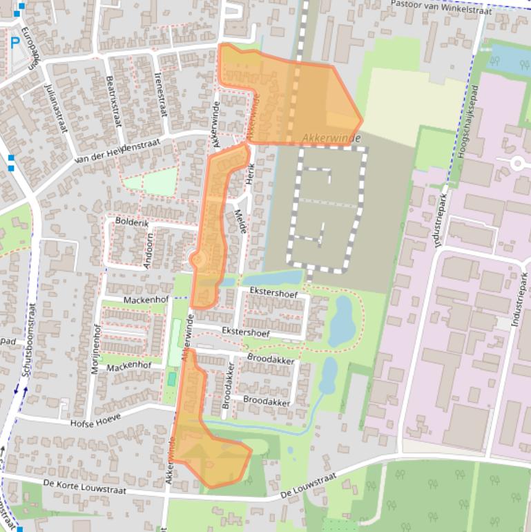 Kaart van postcodegebied 5374DA.