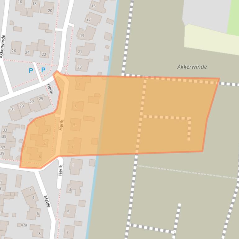 Kaart van postcodegebied 5374DC.