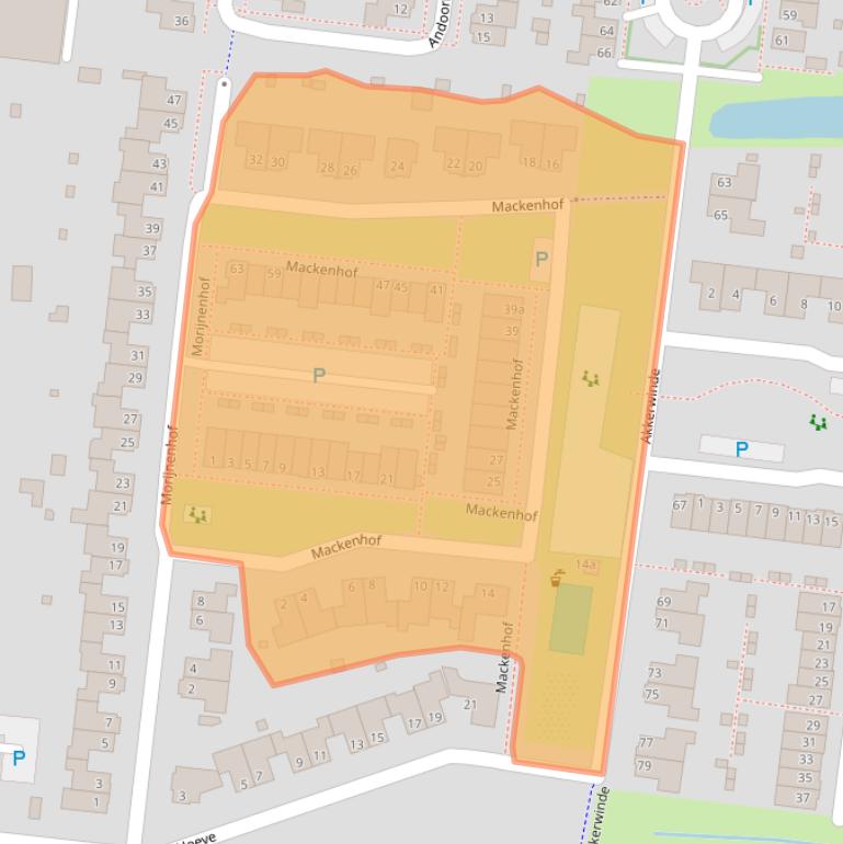Kaart van postcodegebied 5374DH.
