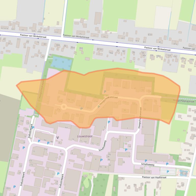 Kaart van postcodegebied 5374EC.