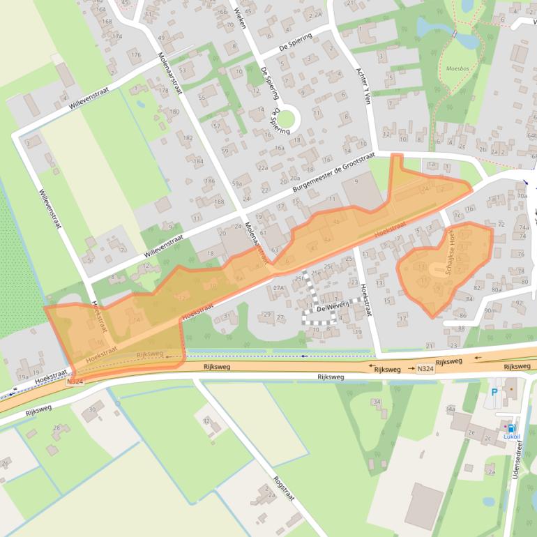 Kaart van postcodegebied 5374GB.