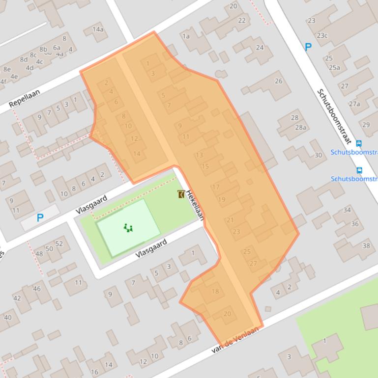 Kaart van postcodegebied 5374GM.