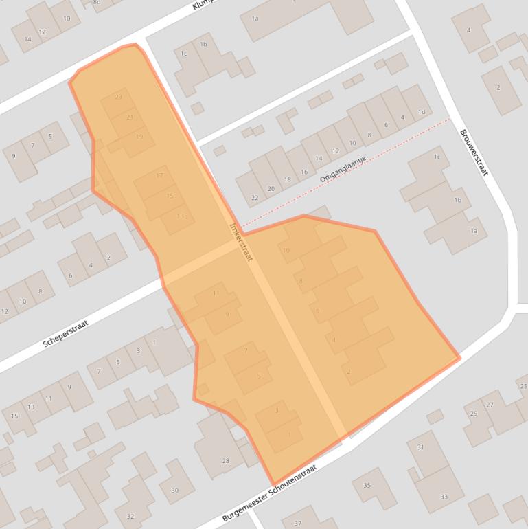 Kaart van postcodegebied 5374HH.