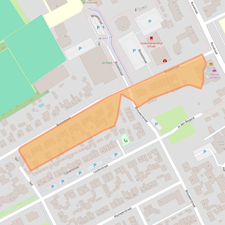 Kaart van postcodegebied 5374HR.