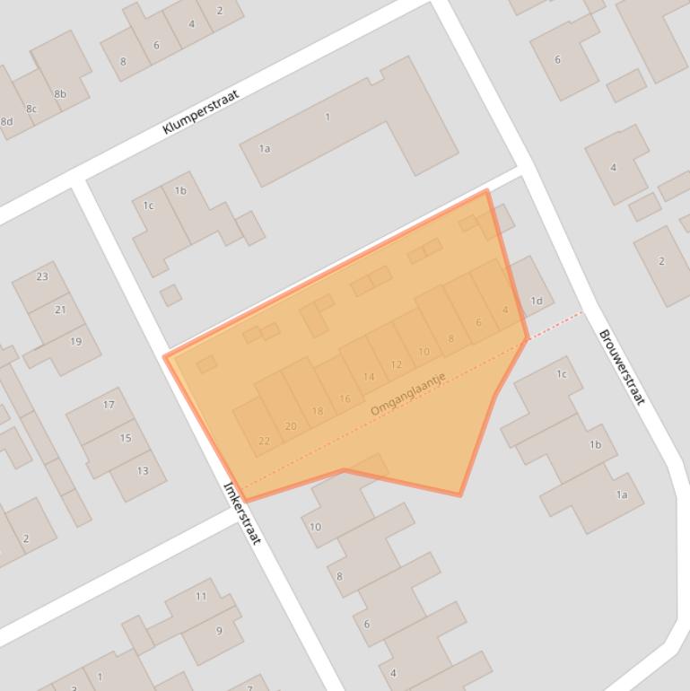 Kaart van postcodegebied 5374JZ.