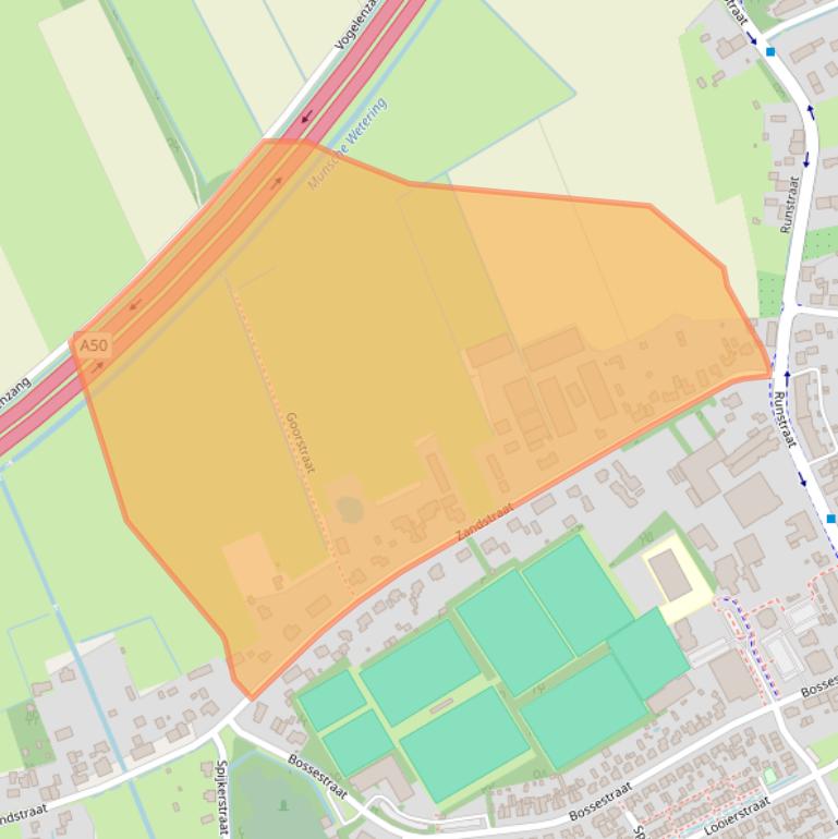 Kaart van postcodegebied 5374NB.