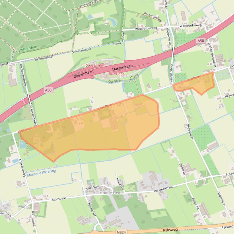 Kaart van postcodegebied 5374NM.