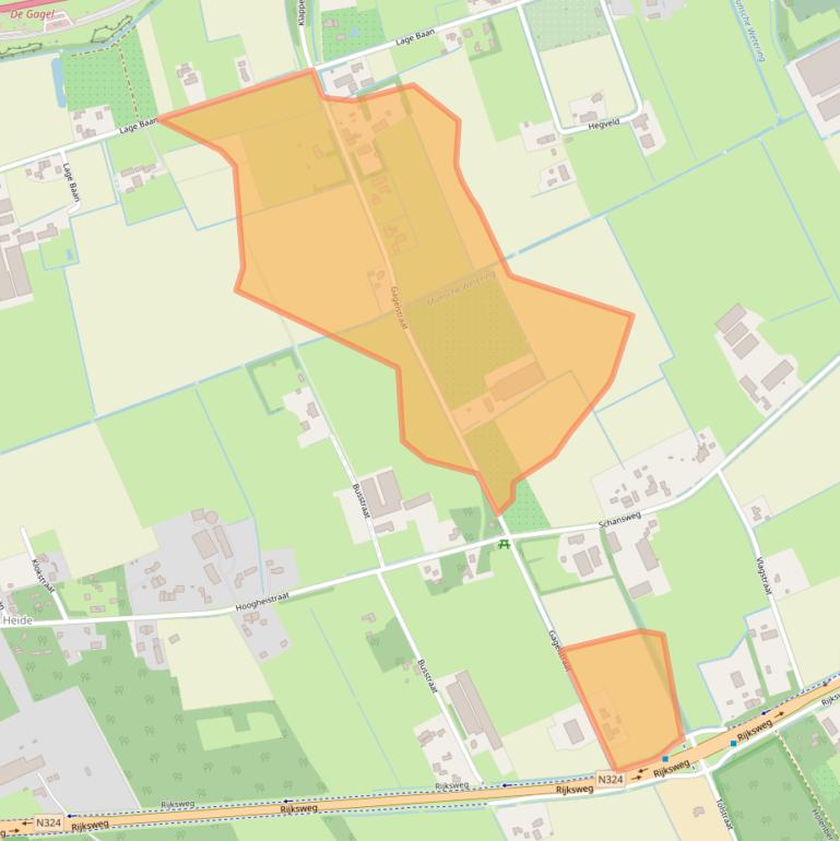 Kaart van postcodegebied 5374NP.