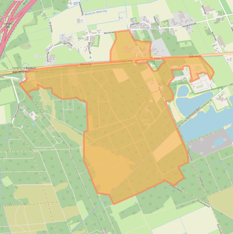 Kaart van postcodegebied 5374PC.