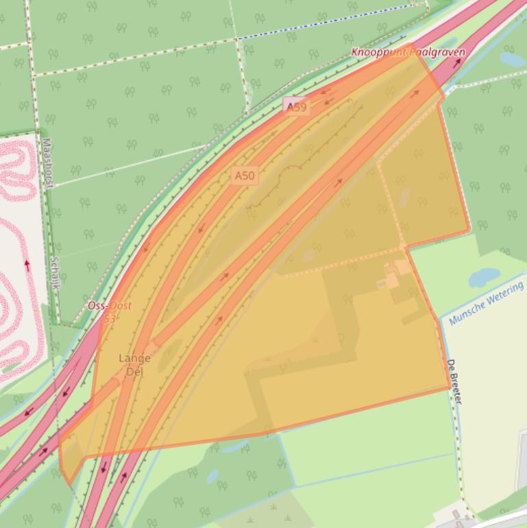 Kaart van postcodegebied 5374PH.