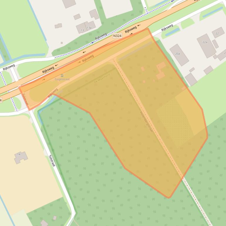Kaart van postcodegebied 5374RZ.
