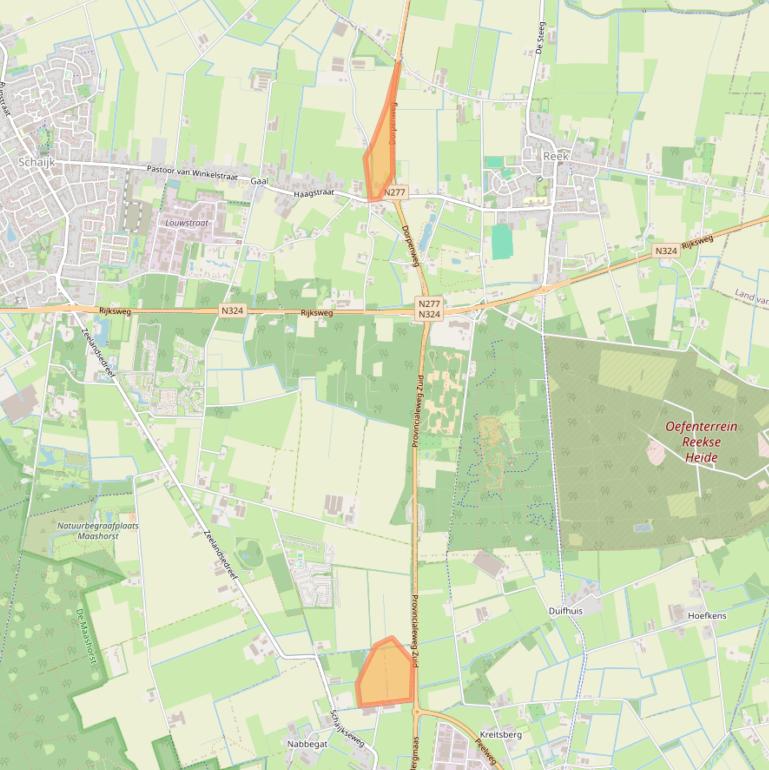 Kaart van postcodegebied 5374SG.