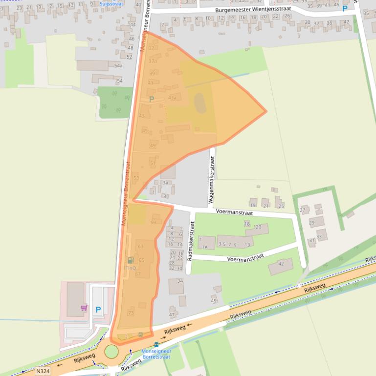 Kaart van postcodegebied 5375AB.