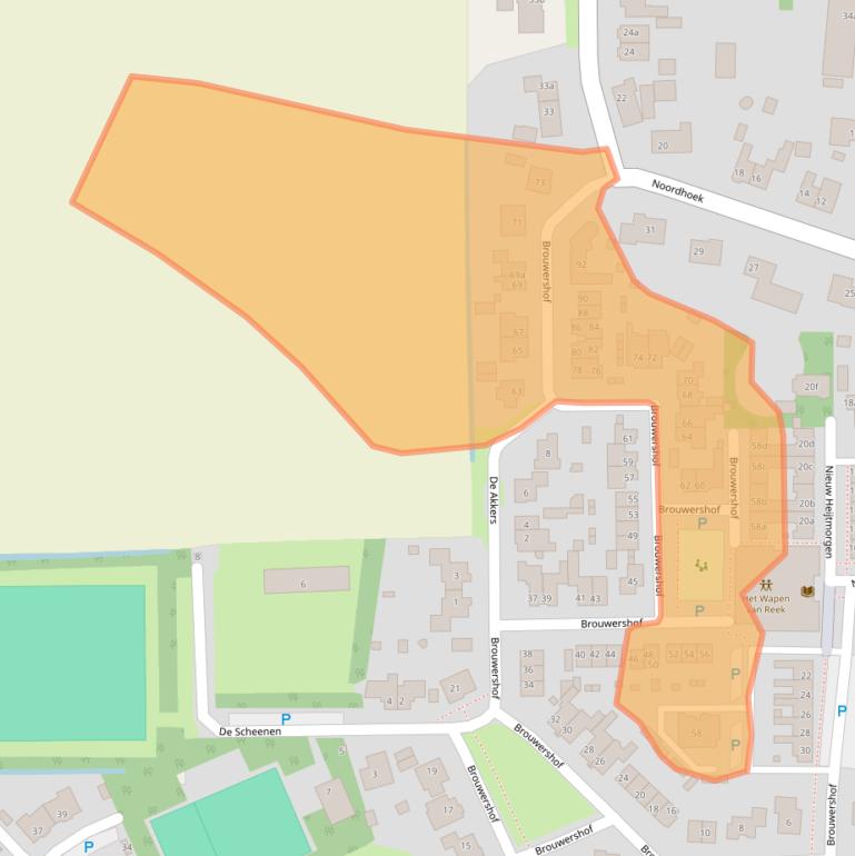 Kaart van postcodegebied 5375BE.